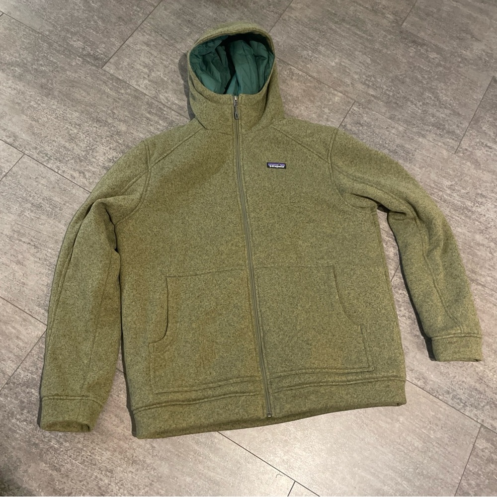 Patagonia Insulated Hooded Beater Sweater Full Zip Hoodie